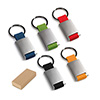 508565 - Chaveiro de metal retangular com tira de nylon