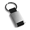 508565 - Chaveiro de metal retangular com tira de nylon