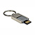 650010 - Mini pen drive chaveiro 16GB prata fosco com tampa