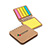 BL4005 - Bloco de notas wire-o de capa kraft com postits