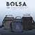 BO2060 - Bolsa de ombro em nylon com quatro compartimentos