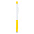 CA7055 - Caneta plástica de corpo branco e base colorida