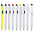 CA7820 - Caneta plástica branca com acionador colorido