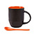 202545 - Caneca mágica preta fosca com colher