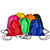 MO7070 - Mochila sacola de nylon colorida - 41x34cm