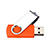 US8000 - Pen drive de 8gb com tampa giratória