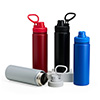 Garrafa de 750ml em inox com tampa com alça