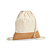 Mochila sacola de algodão e cortiça - 370x410 mm