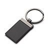 Chaveiro de metal retangular com argola