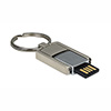 Mini pen drive chaveiro 16GB prata fosco com tampa