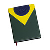 Agenda diária com detalhe da bandeira do brasil