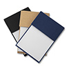 Bloco de notas capa kraft e lembrete coloridos