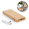 Power Bank em bambu capacidade de 5.000 mAh