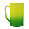 Caneca de chopp de 500ml degradê verde e amarelo