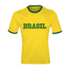 Camiseta de malha 30.1 verde e amarela