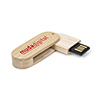 Pen drive de bambu de 8gb tampa giratória